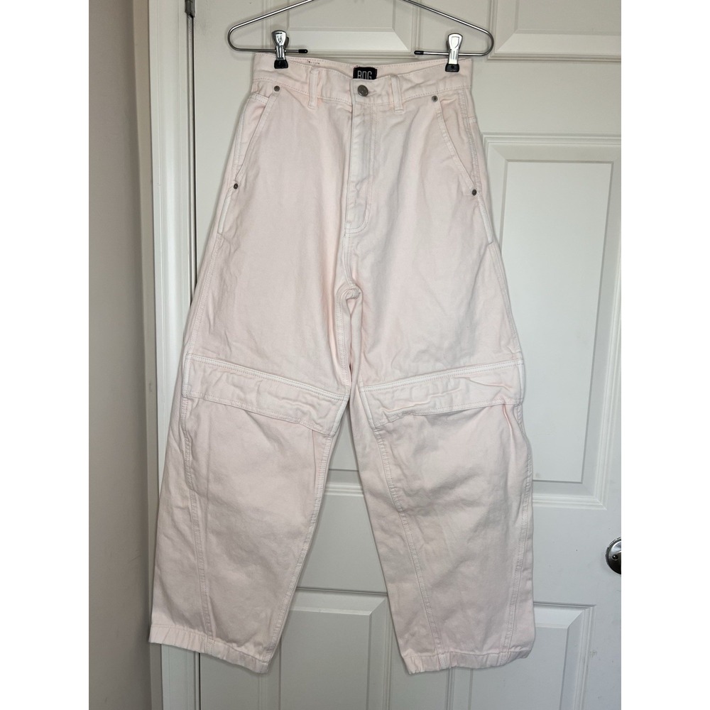 EUC BDG High Rise‎ Baggy Skater Streetwear Pink Carpenter Jeans. Women's Size 24